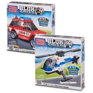 MEGA BLOKS - FIRE PATROL SUV & POLICE FORCE CHOPPER (2 pcs.)