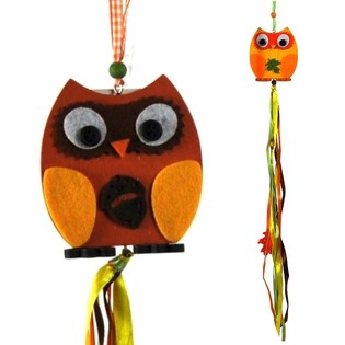 DECORATION CHAIN - MODEL: WOOD OWL (8st).