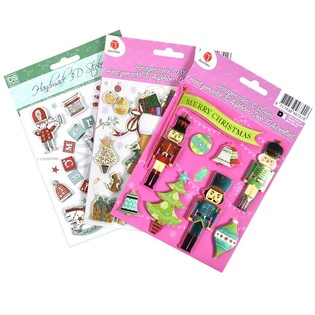 ASSORTED 3D CHRISTMAS STICKERS (6 pcs.)
