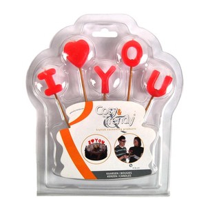 I LOVE YOU CANDLES ON blister (12st).