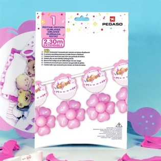 BIG BALLOONS GARLAND 2.3 METER - PINK (3st.)