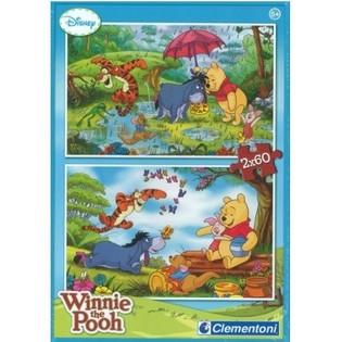 CLEMENTONI DISNEY WINNIE THE POOH PUZZLE 2 x 60 PIECES (Pack of 6)