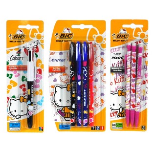 ASSORTED HELLO KITTY BIC PENS ON CARD (12st.)