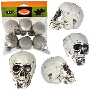 Decorative Skulls in Bag 6-Piece Set (6 bags)