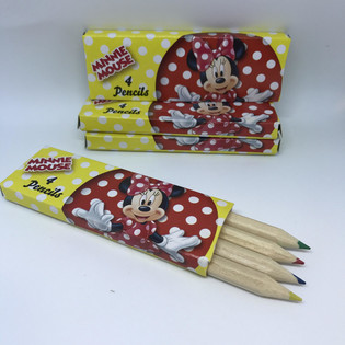 Disney - Minnie Mouse 4-Piece Small Coloring Pencils in Box (48 pcs)
