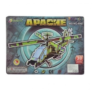 BIG 3D PUZZEL - Apache Helicopter (3pcs.)