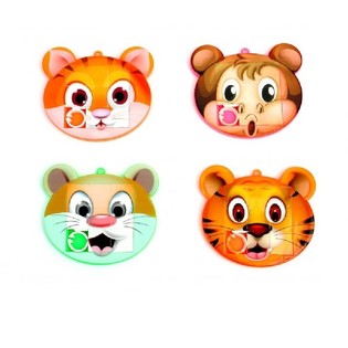 MIX ANIMALS FACES SLIDING PUSHES (48pcs)