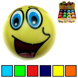 SMILEY PU STESS BALLS DISPLAY (24 pcs)