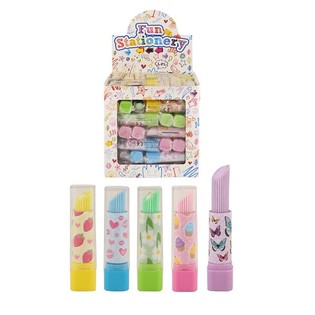 LIPSTICK ERASERS IN DISPLAY (84 pcs)