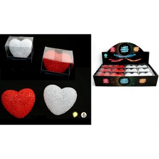 STANDING LED HEART, COLOR CHANGING IN DISPLAY (12pcs)