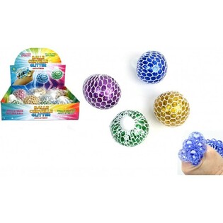 SQUISHY BALL - MIX GLITTER COLORS IN DISPLAY (12pcs)