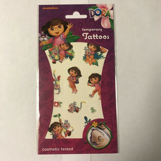 TATTOO STICKERS SET: DORA, 20 x 10 Cm. (10pcs)