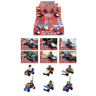 BLOCK CARS - BUILDING STONE VEHICLES IN DISPLAY (12pcs)