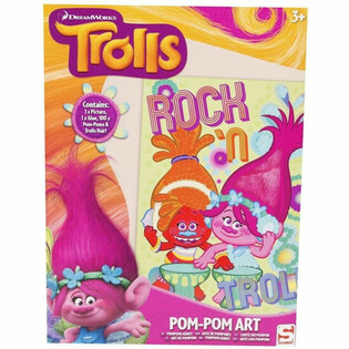 TROLLS MAKE YOUR OWN POMPOM ARTWORK (48 pcs.)