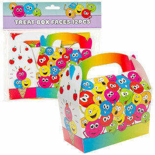 Smiley Treat Box Party Favor Box 12x12.5x6 cm (12 pcs)