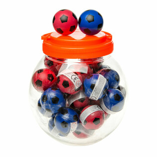 Bouncing balls &Oslash; 4.3 cm. FOOTBALL IN POT (30pcs)