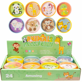 CHEERFUL ANIMALS PATIENCE GAMES IN DISPLAY (24pcs)