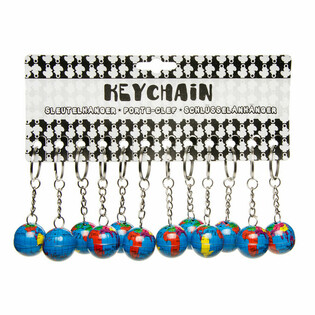 KEY RING WORLD GLOBE METAL (48pcs)