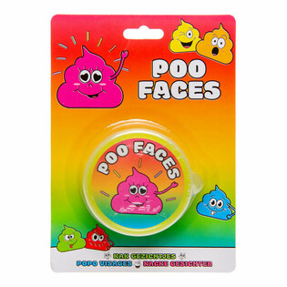 Smiley Poo Faces Slime Putty on Card (12 Pcs)