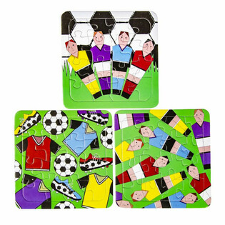 MIX FOOTBALL PUZZLES - 14 x 14 Cm (50 pcs)
