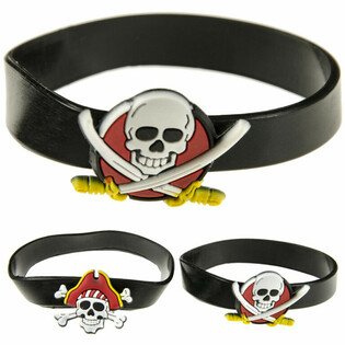 SILICONE PIRATE BRACELETS MIX (48 pcs)