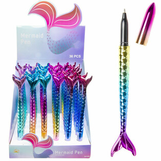 Mermaid Tail Ballpoint Pen Display (36 pcs)