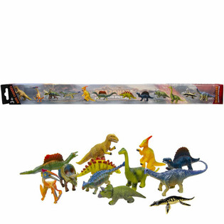 ANIMAL WORLD - ASSORTED DINOSAUR PLAY FIGURES (12 Pcs)