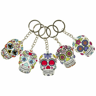 Retro Skull Keychains (48 pcs)