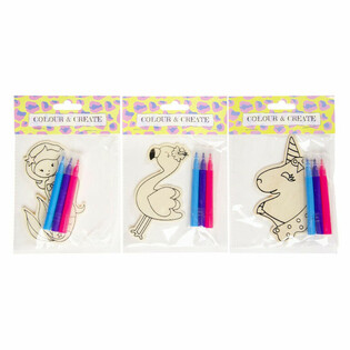 COLOR YOUR OWN WOODEN FIGURE, INCL. FELT-TIP PENS (36 pcs.)