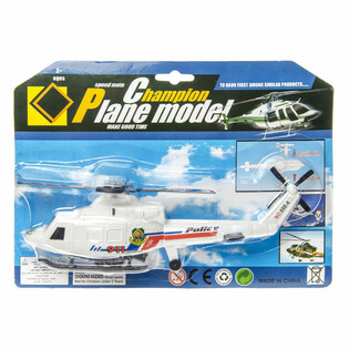 POLICE HELICOPTER WITH PULL CORD (6-pack)