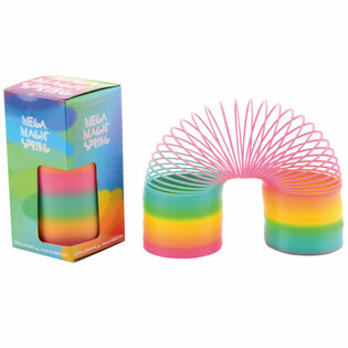 XL Rainbow Spring Slinky - Large Rainbow Spiral Toy in Box (6 pcs)