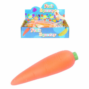 Large Squeeze Stretchy Carrot (12 pcs display)