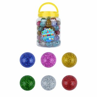 Glitter Bouncy Balls Ø3.3cm (Pot of 72)
