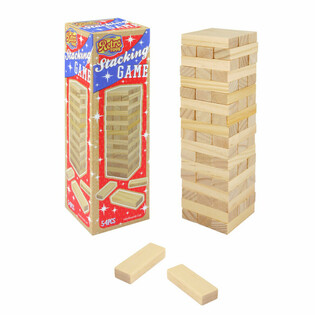 RETRO TOYS - WOODEN TUMBLING TOWER - STACKING GAME 54 PCS (1 pc.)