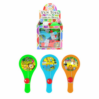 Jungle Animals Paddle Bat Game - Display Box (96 pcs)