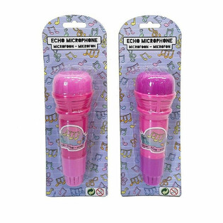 Pink Echo Microphone for Girls on Card (12 pcs)