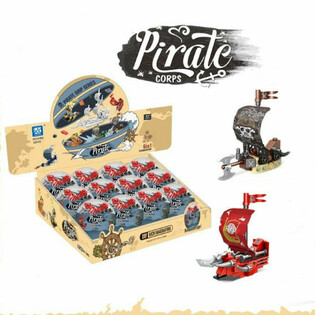 Pirate Ship Building Bricks in Surprise Sphere - Display (12 pcs)