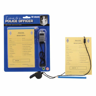 Police Fine Ticket Booklet Set with Pencil and Whistle (12 pcs)