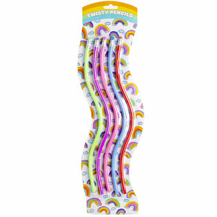5-Piece Twisty XL Bendy Pencils on Card (10 pcs.)