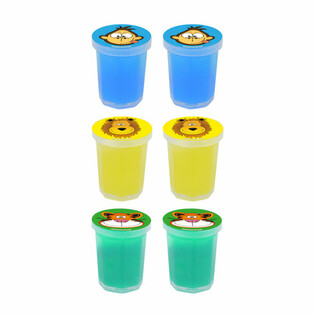 Jungle Animal Slime Pots (Pack of 6)
