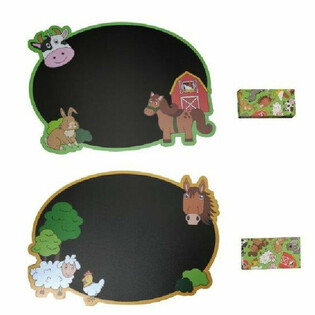 Farm Animals Chalkboard Including Box of Chalk in Display (24 pcs)