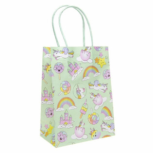 Unicorn Paper Gift Bags - 12-Pack (16x9x22 cm)