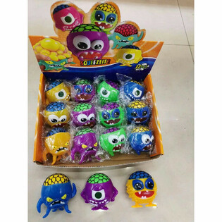 FUNNY SQUEEZE MONSTERS - DISPLAY (12 PCS)