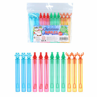 COLORED CHRISTMAS BUBBLE STICKS (1 Pack of 12)