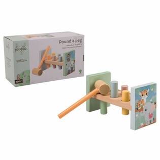 JOUECO - WOODEN WILD ANIMAL HAMMER BENCH - Suitable for children from: 12 Months (1st.)