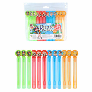 COLORED PIRATE BUBBLE WANDS (12 pcs)