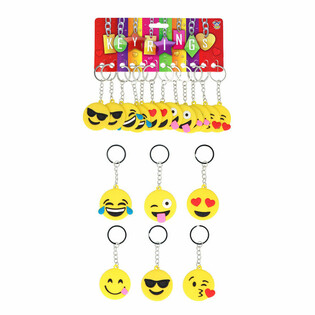 Smiley Keychains Mix (12 pcs)