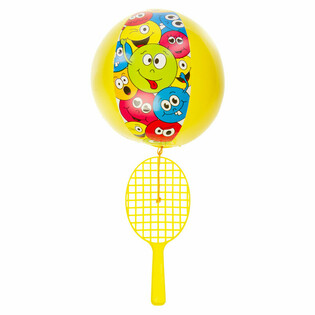 PADDLE RACKET WITH BALL - SMILEY (12 pcs.)