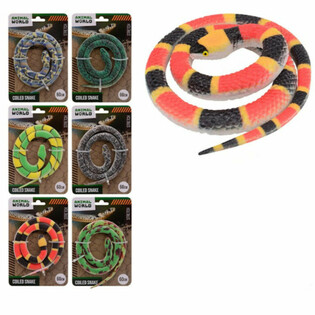 Animal World Snake on Card (60 cm) - Display 24 pcs