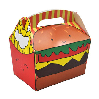 MEAL BOX MODEL: HAMBURGER & FRIES - Dim 18.5x12x19 CM - FOODBOX - KIDSBOX (24 pcs)